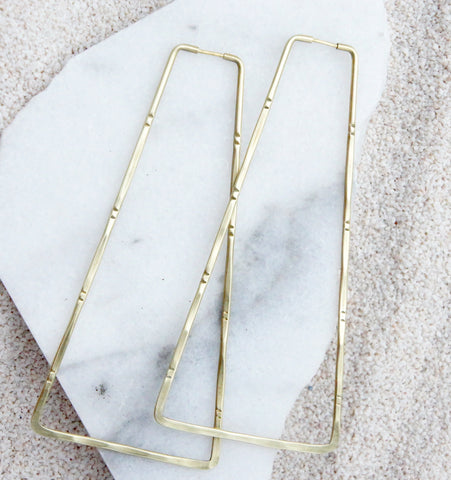 Bamboo Triangle Hoops